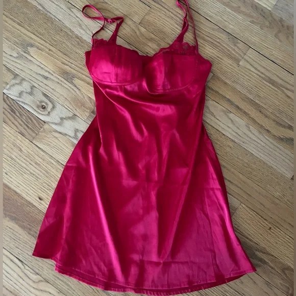 Superdown Red Spaghetti Strap Mini Dress xs - Picture 4 of 4
